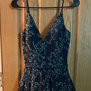 Dark blue and turquoise dress
